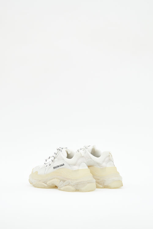 Balenciaga White 
Cream Triple S Sneaker