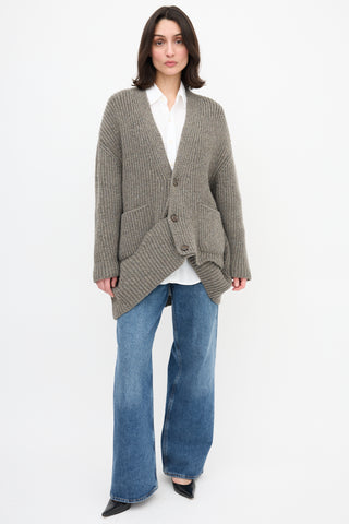 Balenciaga Wool Panel Cardigan