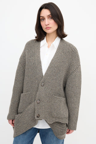 Balenciaga Wool Panel Cardigan