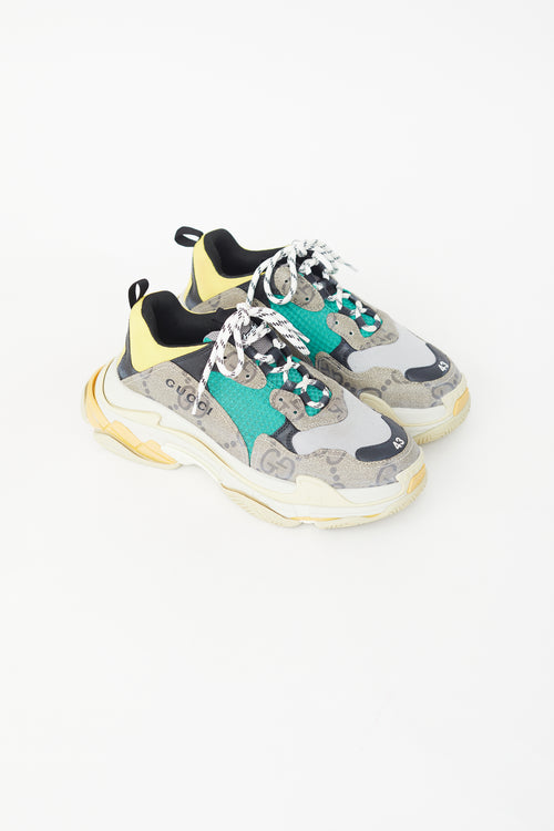 Balenciaga X Gucci Multicolour Triple S Sneaker