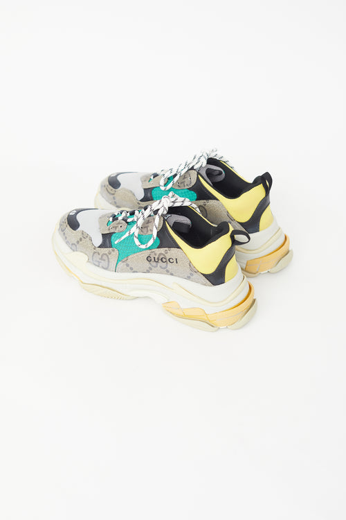 Balenciaga X Gucci Multicolour Triple S Sneaker