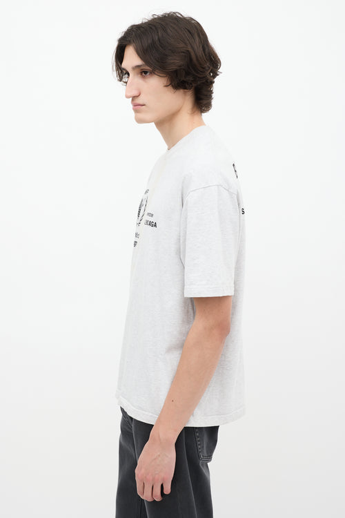 Balenciaga X WFP Heather Grey Logo T-Shirt