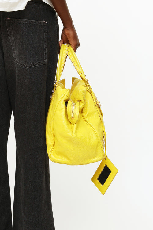 Balenciaga 2013 Yellow Giant Midday Tote Bag