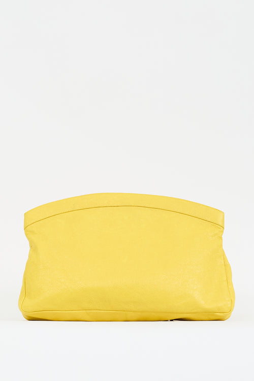 Balenciaga Yellow Leather Motocross Pouch