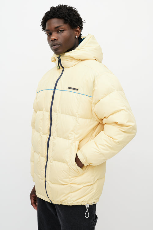 Balenciaga Yellow 
Navy Reversible Down Jacket