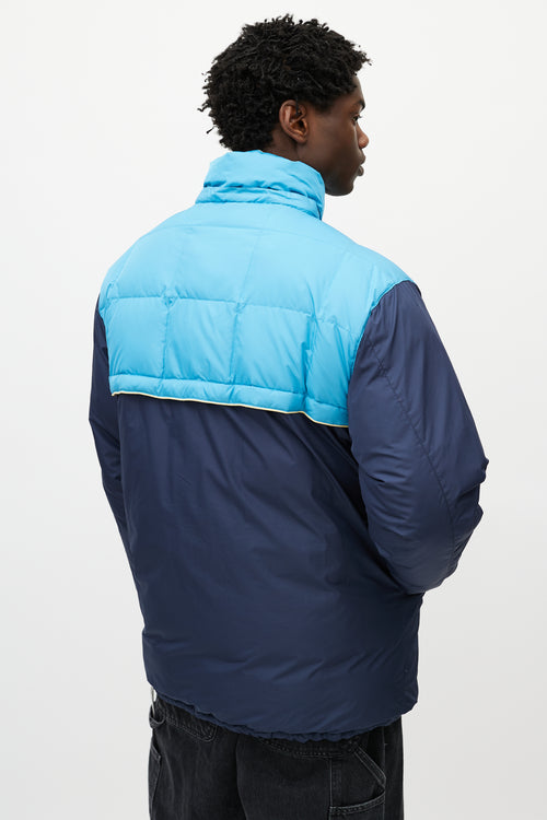 Balenciaga Yellow 
Navy Reversible Down Jacket