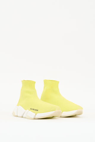 Balenciaga Yellow 
White Speed Knit Sneaker