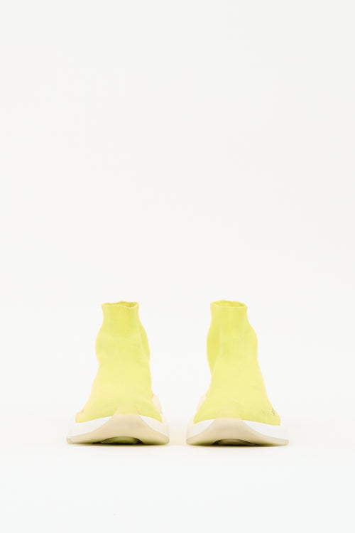 Balenciaga Yellow 
White Speed Knit Sneaker