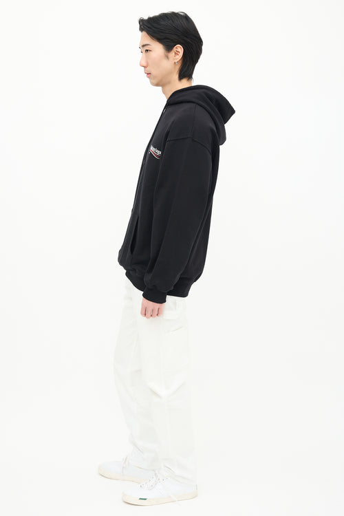 Balenciaga Black Political Campaign Logo Hoodie