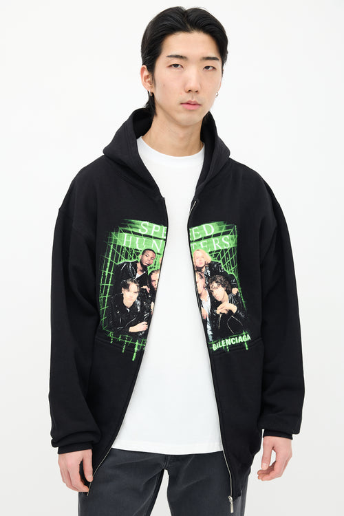 Balenciaga Black 
Green Speedhunters Hoodie