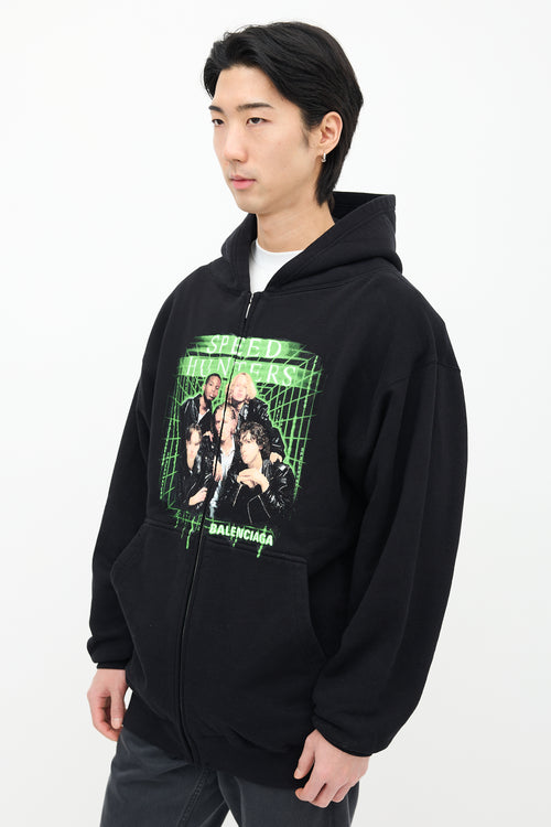 Balenciaga Black 
Green Speedhunters Hoodie