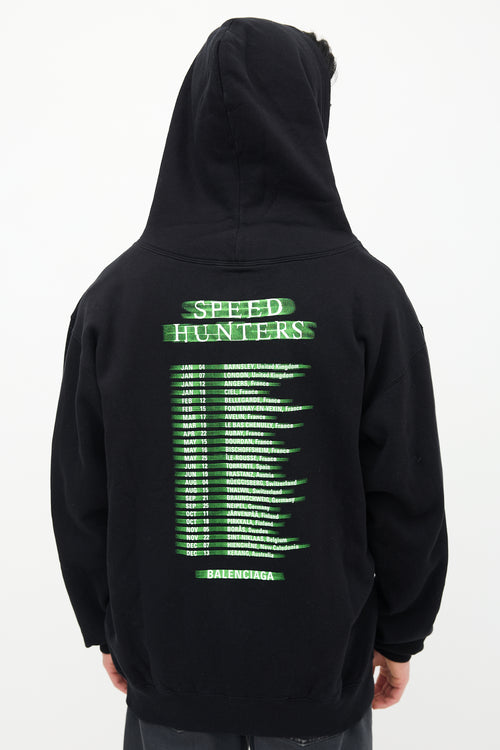 Balenciaga Black 
Green Speedhunters Hoodie