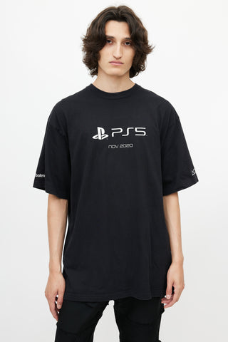 Balenciaga x Playstation Black 
White PS5 T-Shirt