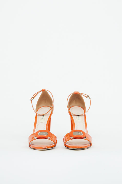 Bally Orange Patent Blaze High Heel Sandal