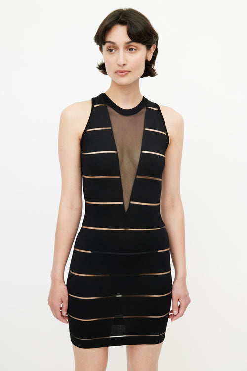 Balmain Balmain Black Knit Cut Out Dress