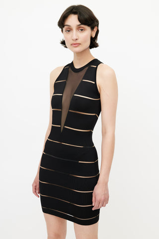 Balmain Balmain Black Knit Cut Out Dress