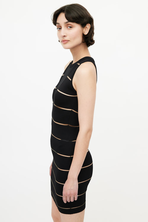 Balmain Balmain Black Knit Cut Out Dress