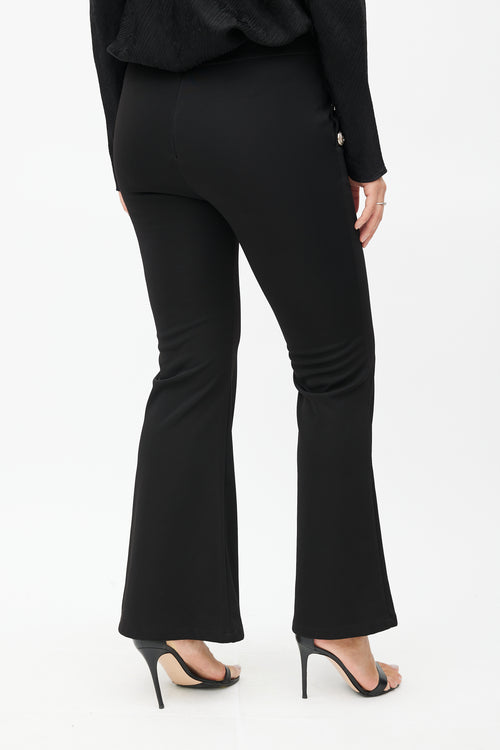 Balmain Black 
Gold Flared Trouser