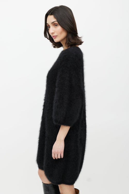 Balmain Black Mohair Sweater Dress