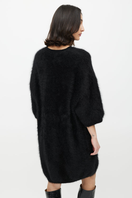 Balmain Black Mohair Sweater Dress