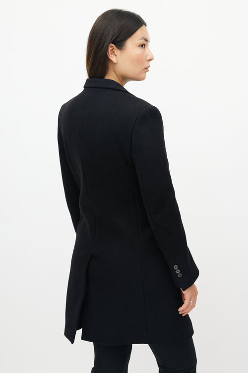 Balmain Black Wool Coat