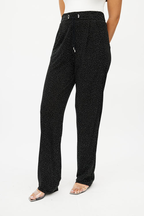 Balmain Black 
Silver Rhinestone Pant