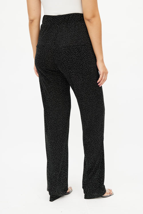 Balmain Black 
Silver Rhinestone Pant