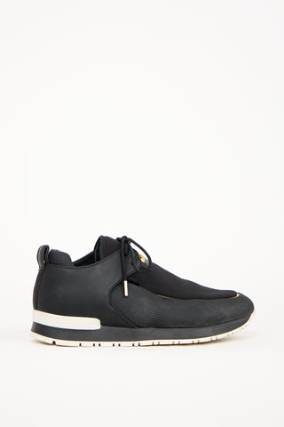 Balmain Black Leather Doda Sneaker