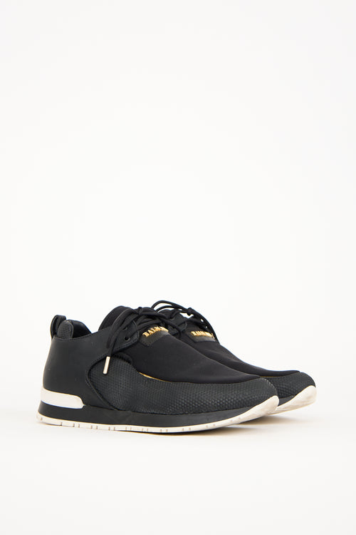 Balmain Black Leather Doda Sneaker