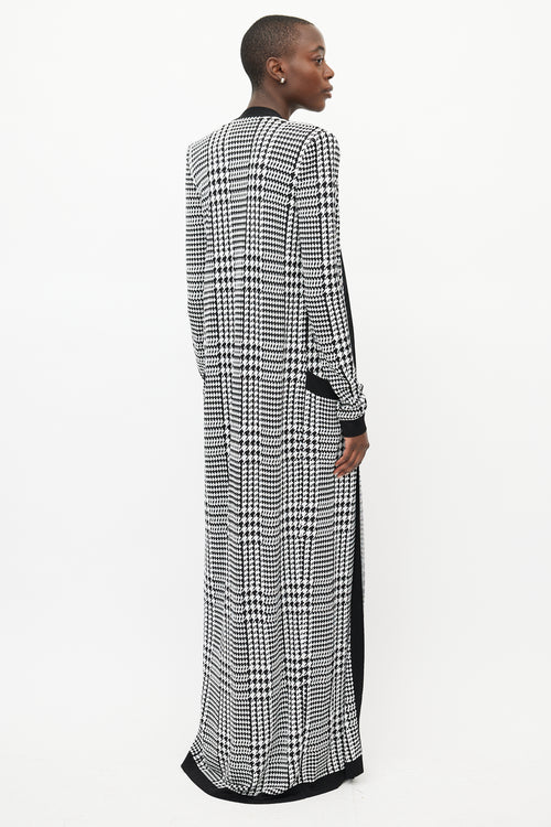 Balmain Black 
White Houndstooth Knit Co-Ord Set