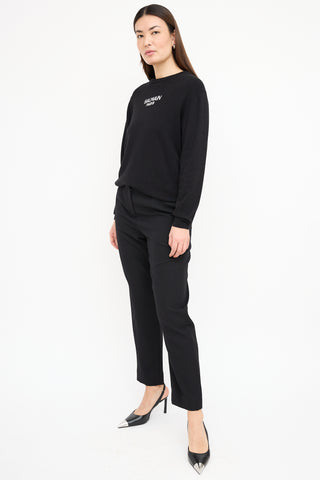 Balmain Black Wool Centre Seam Trouser