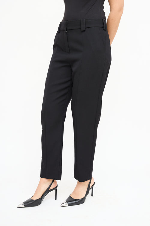 Balmain Black Wool Centre Seam Trouser