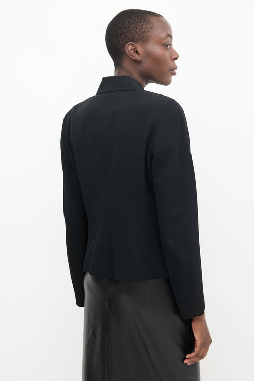 Balmain Black Wool Darted Blazer