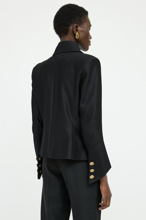 Balmain Black Single Breasted Fitted Blazer