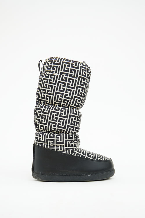 Balmain Black 
White Mono After Ski Boot