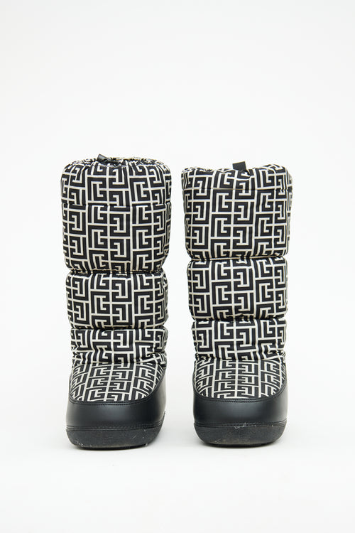 Balmain Black 
White Mono After Ski Boot