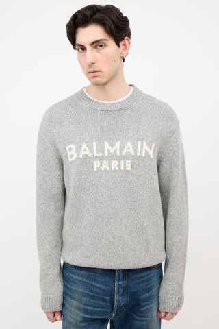 Balmain Merino Wool Logo Sweater