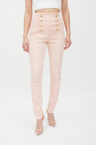 Balmain Pink 
Gold Skinny Jeans