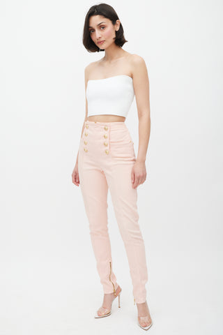 Balmain Pink 
Gold Skinny Jeans