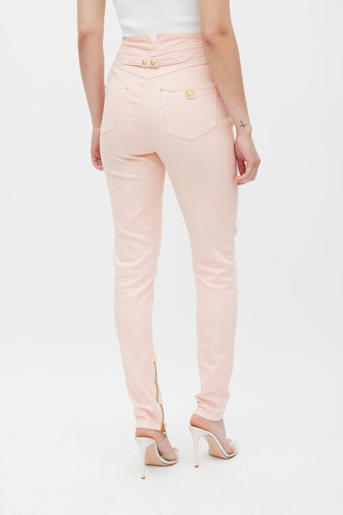 Balmain Pink 
Gold Skinny Jeans