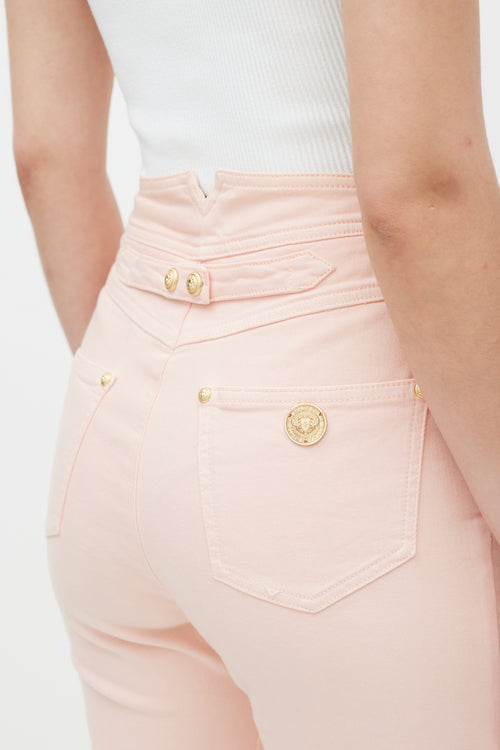 Balmain Pink 
Gold Skinny Jeans