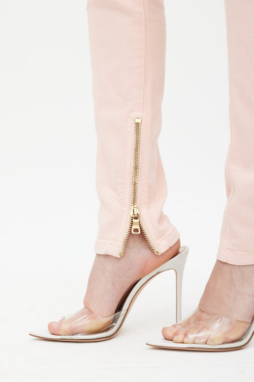 Balmain Pink 
Gold Skinny Jeans