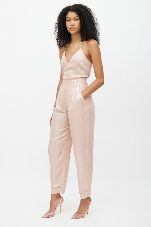 Balmain Pink Metallic Trouser