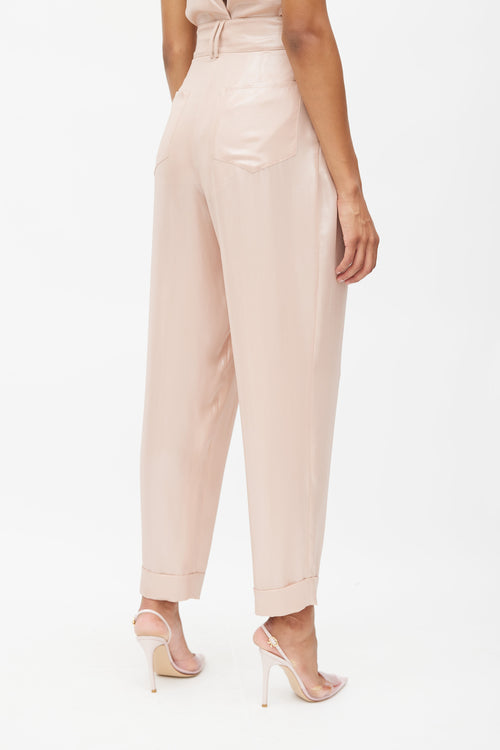 Balmain Pink Metallic Trouser