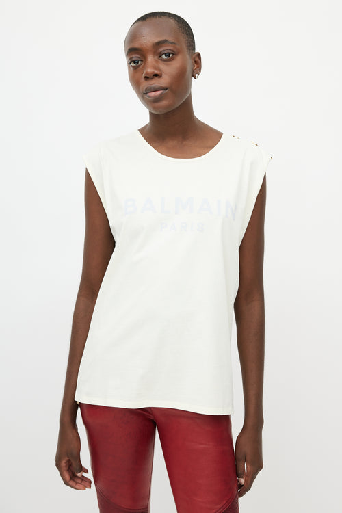 Balmain Yellow 
Gold Logo Top