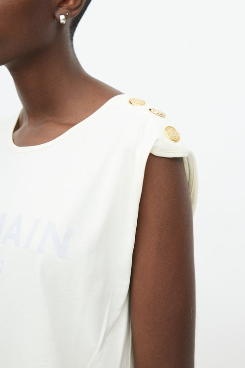 Balmain Yellow 
Gold Logo Top