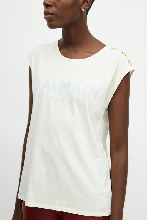 Balmain Yellow 
Gold Logo Top