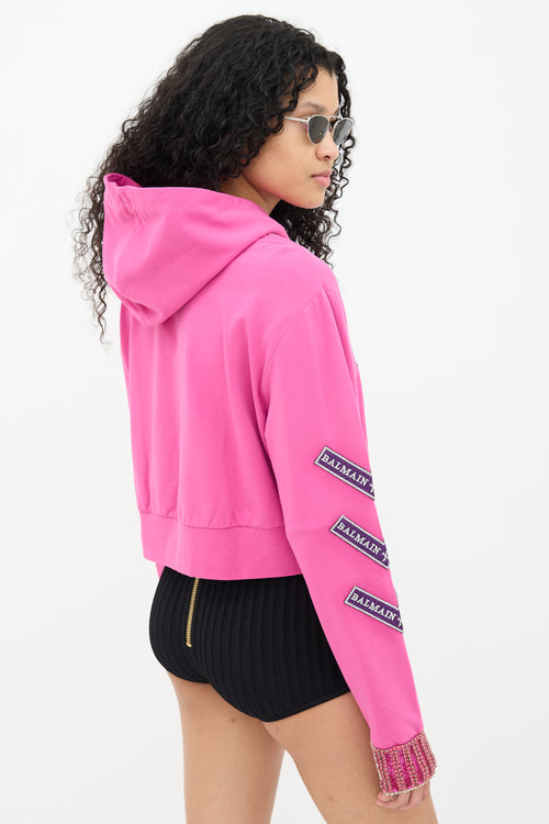 Balmain x Beyonce Pink Coachella Hoodie