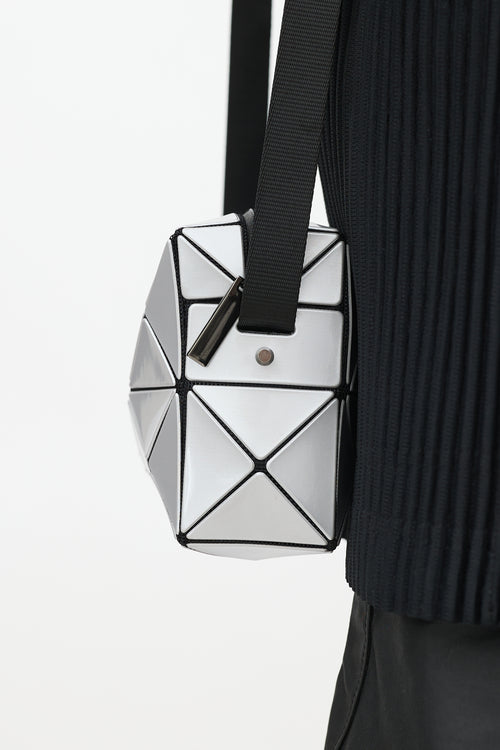 Bao Bao Issey Miyake Silver Cuboid Crossbody Bag