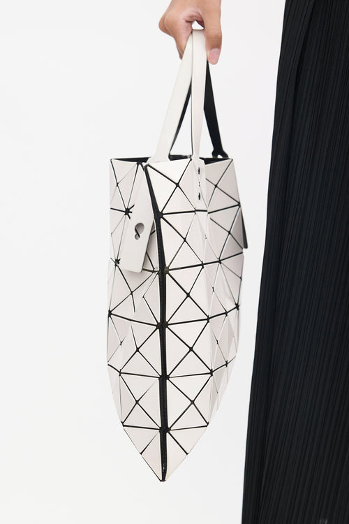 Bao Bao Issey Miyake White Lucent Prism Tote Tote